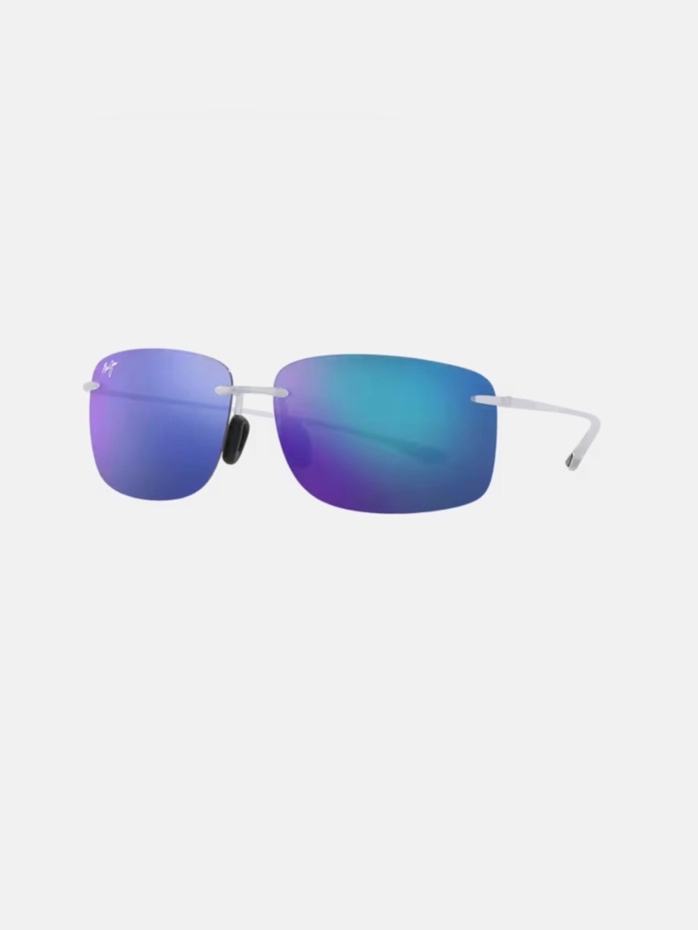 Maui Jim Hikina Blue Lens and Crystal Matte frameless glasses New
